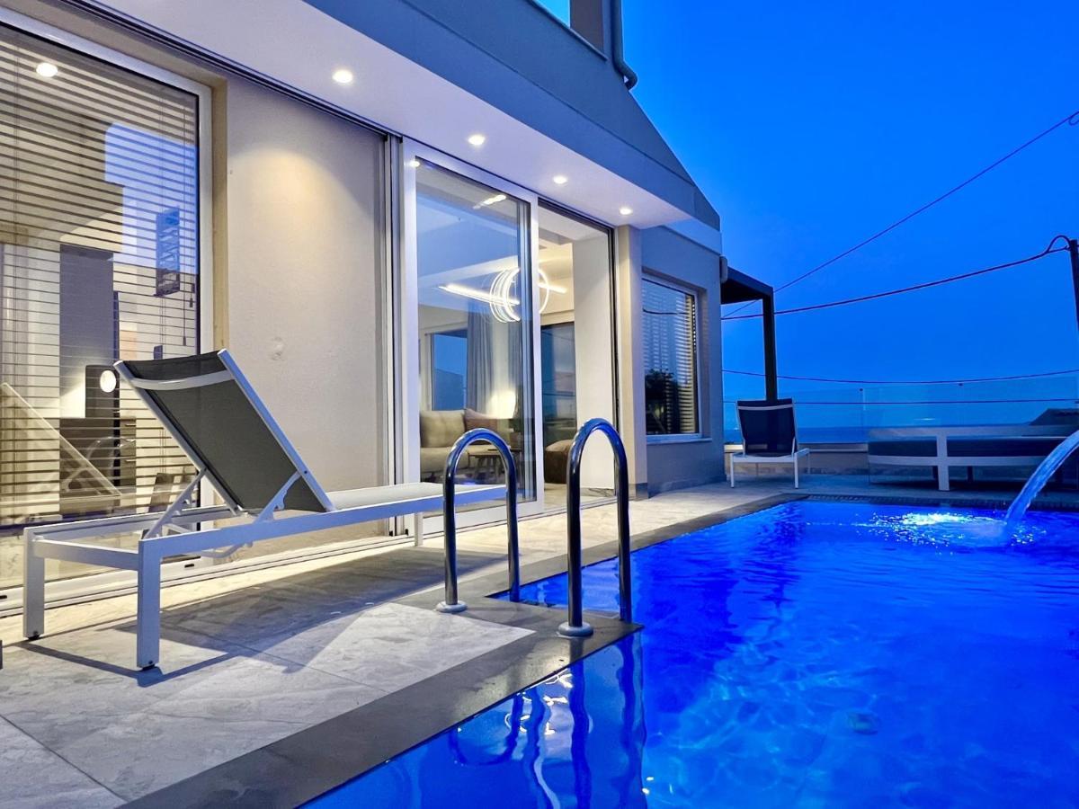 Luxury Villa Barbati Sun With Private Pool By Dadovillas Exteriör bild