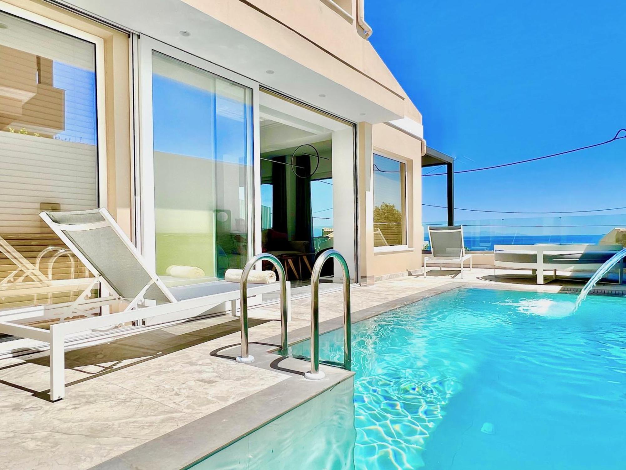 Luxury Villa Barbati Sun With Private Pool By Dadovillas Exteriör bild